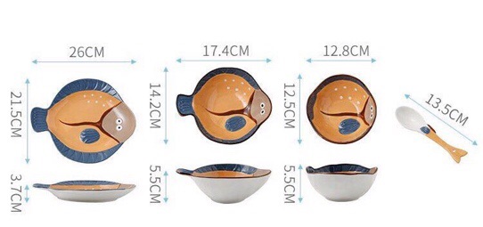 Bộ sét 4 món ăn dặm 5 mẫu cá