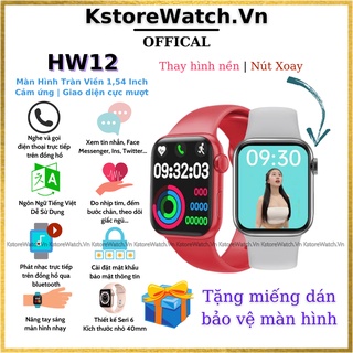Đồng Hồ Thông Minh Hw12 Smartwatch Có Tiếng Việt Màn Hình Tràn Viền Rentina Pro 2021 Màu Hồng Nam Nữ Apple Cực Đẹp