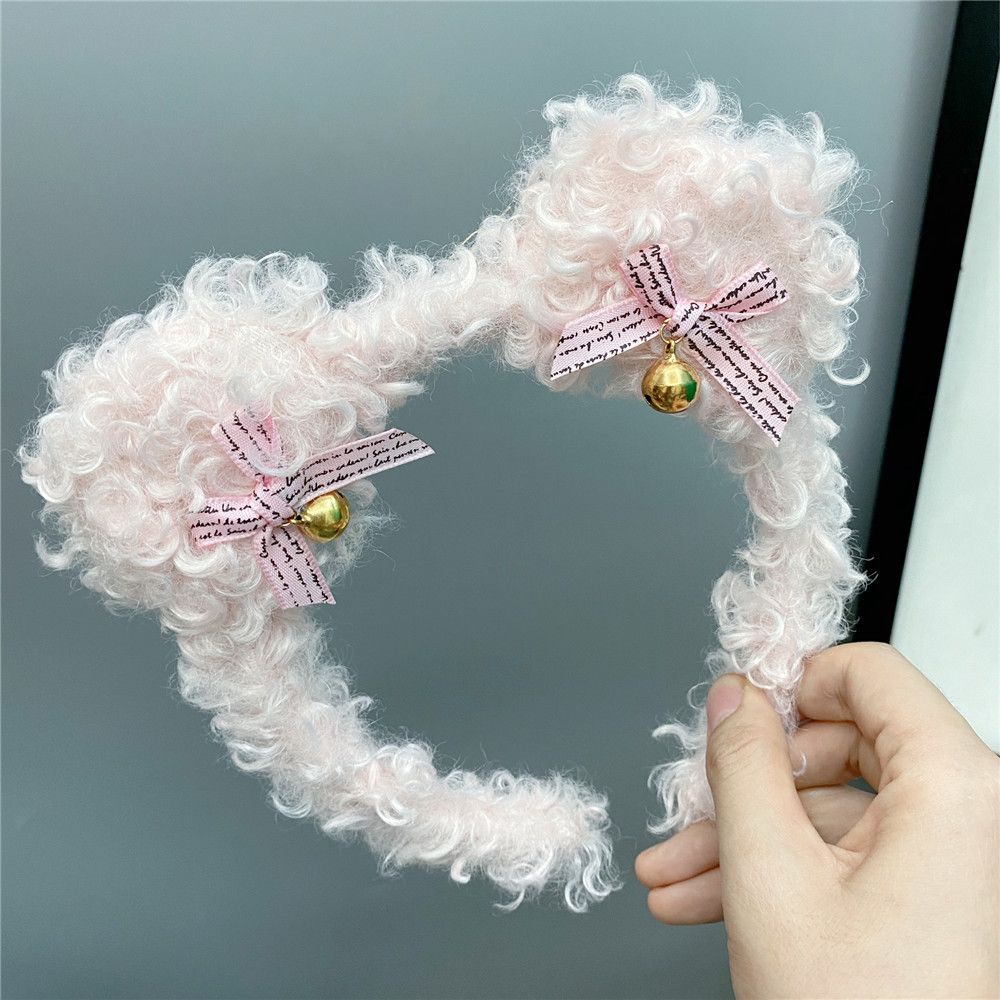 Băng đô cài tóc rửa mặt hình tai gấu bằng vải bông dễ thương dành cho nữ