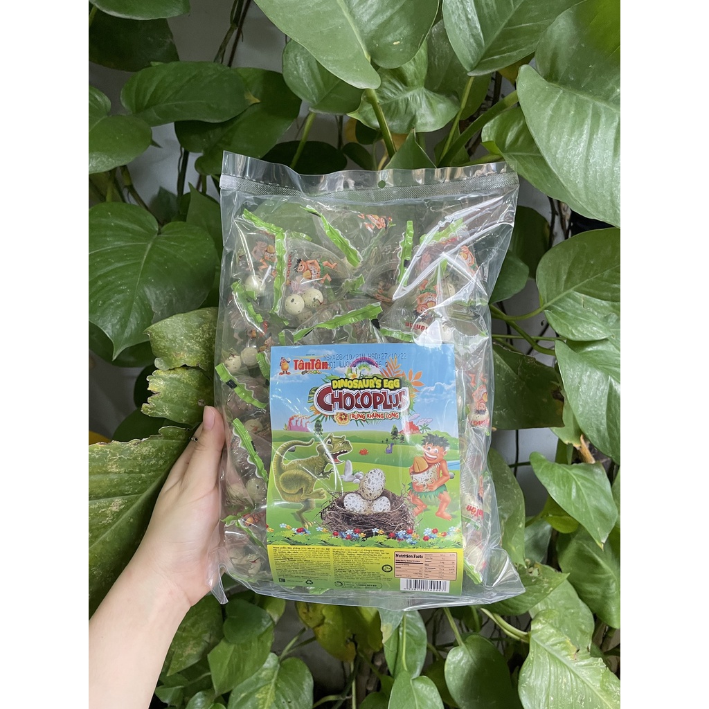 Sôcôla Đậu Phộng Trứng Khủng Long Tân Tân Dinosaur's Egg Chocoplus (Gói 96g-nhỏ)