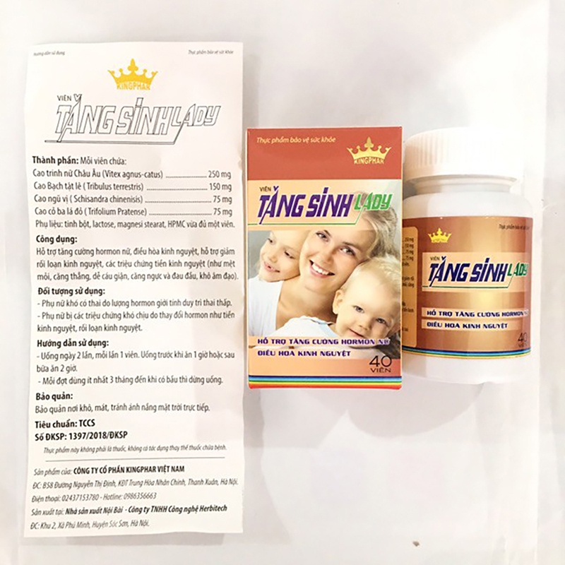 Woohop VIÊN TĂNG SINH LADY Viên Uống Hỗ Trợ Điều Hòa Kinh Nguyệt, Phụ Khoa