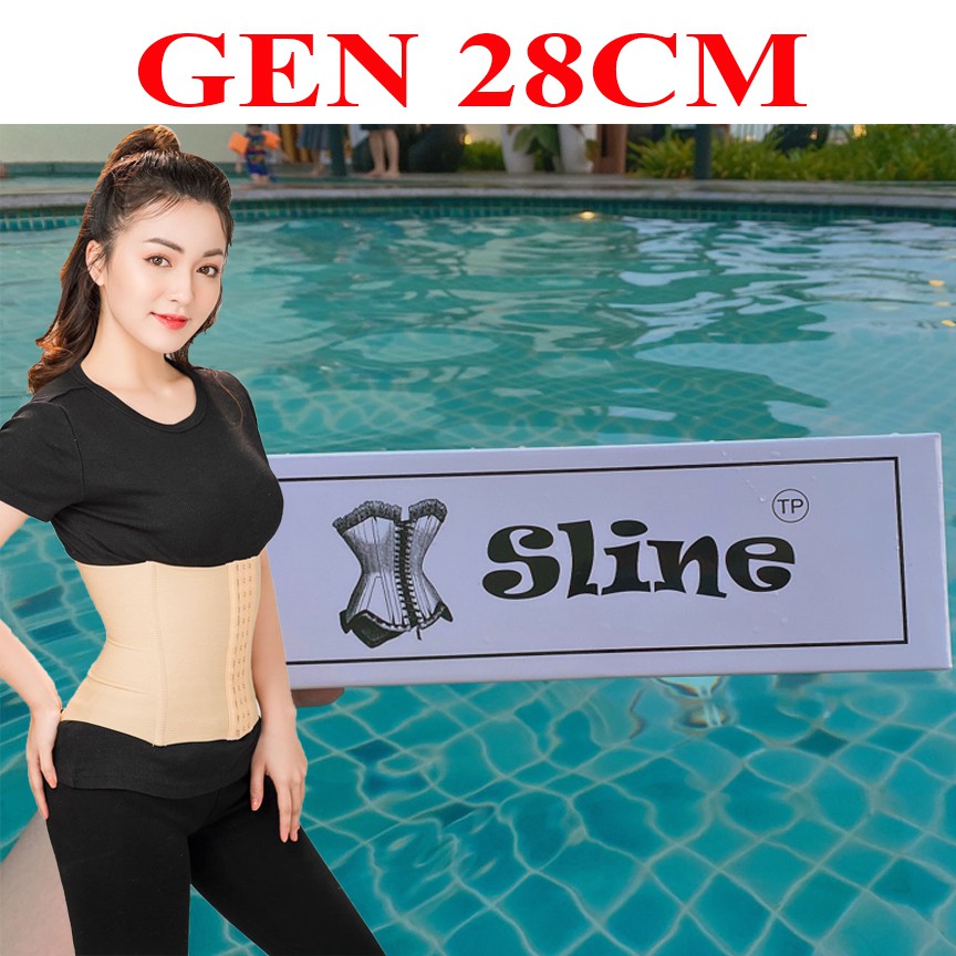 Gen Nịt Bụng 28cm SLINE Malaysia (Fullbox Chính Hãng) - Đai Latex giảm cân