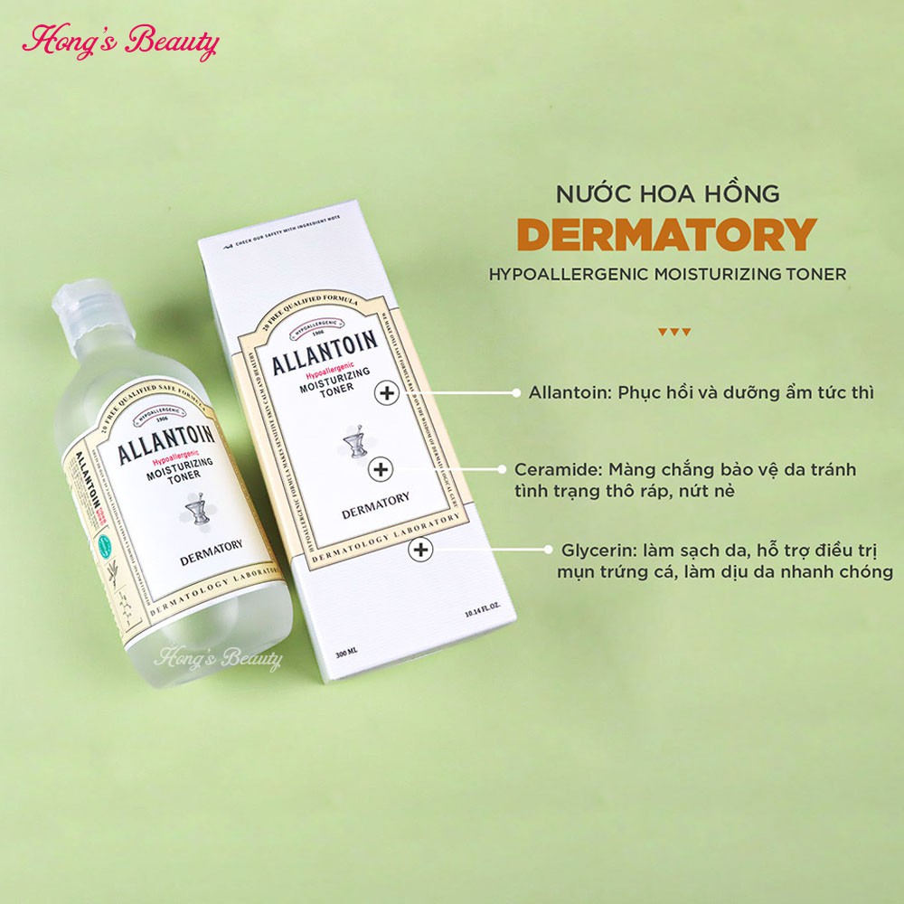 Nước Hoa Hồng Cấp Ẩm Dermatory Hypoallergenic Moisturizing Toner 300ml