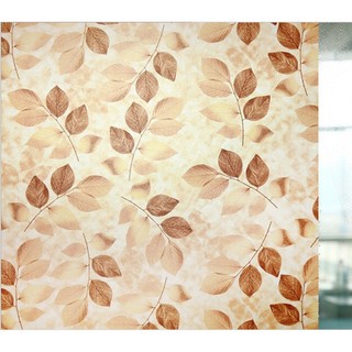 1m x 45cm Decal dán kính mờ - lá nâu DLB08