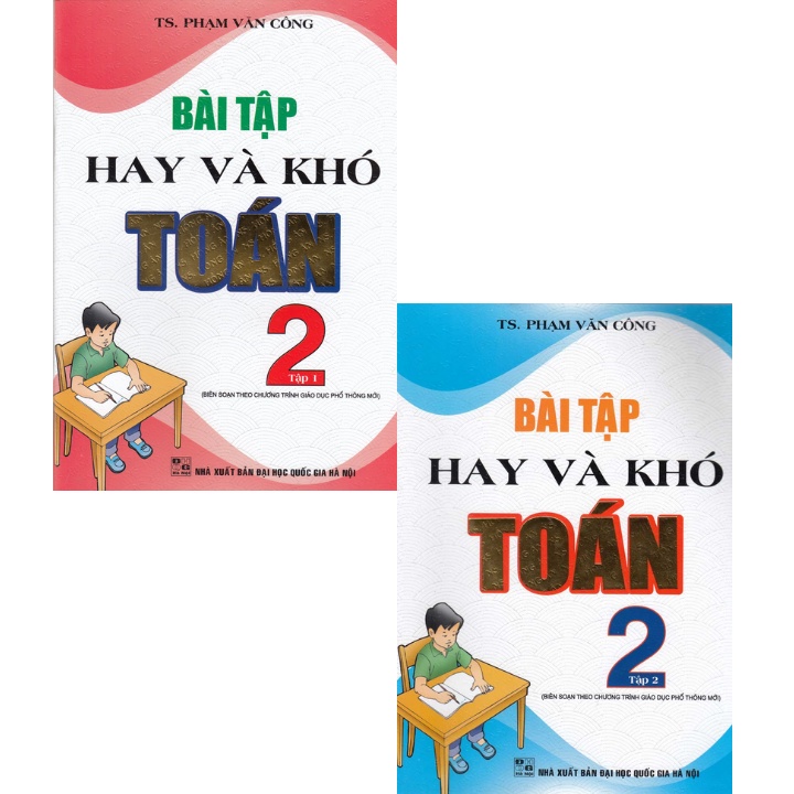 Sách - Combo Bài Tập Hay Và Khó Toán 2 Tập 1 + 2 - Theo Chương Trình Giáo Dục Phổ Thông Mới - HAB