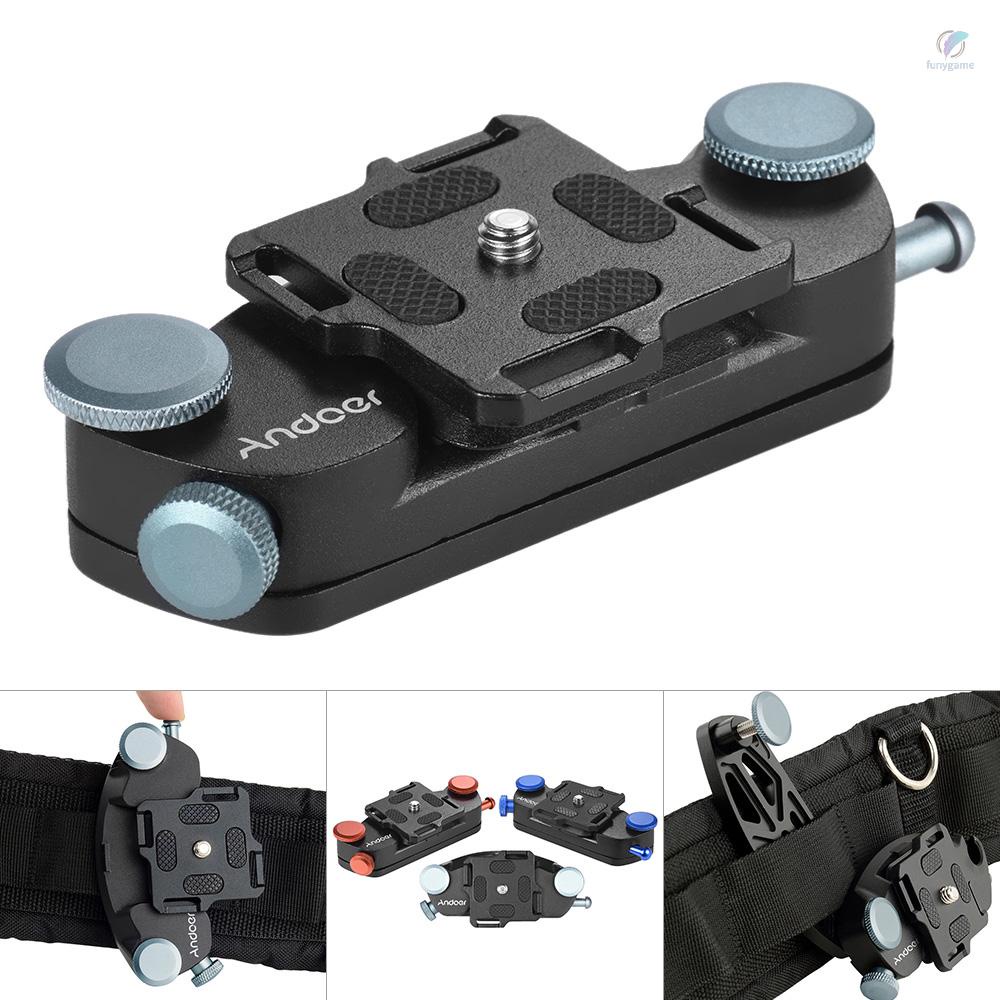 ANDOER Kẹp Khóa Thắt Lưng Tháo Lắp Nhanh Bằng Kim Loại Cho Máy Ảnh DSLR Max Sức Chứa Lớn 20kg