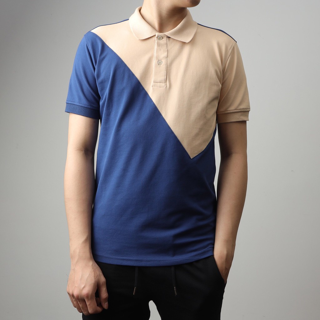 Áo thun polo nam phối chéo vải cotton Dilano APD03 | BigBuy360 - bigbuy360.vn