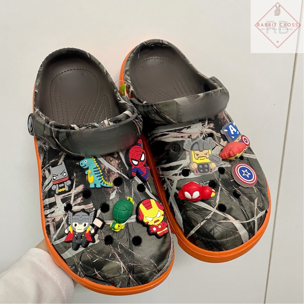 [Tặng 12 Jbitz] Dép Sục Cross Cá Camo Vảy Sơn Nhiều Màu