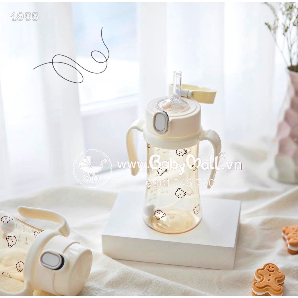 Bình uống sữa / nước ống hút Grosmimi Hàn Quốc
