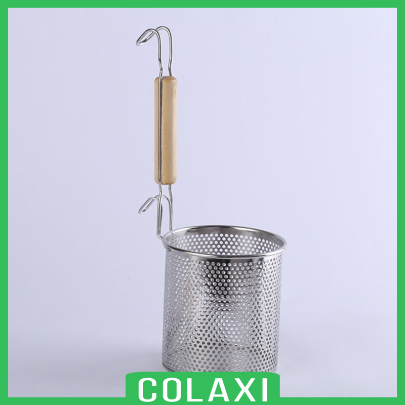 [COLAXI]2xKitchen Pasta Noodles Strainer, Stainless Steel, Deep Fry Basket 16cm