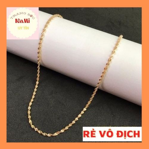 RẺ VÔ ĐỊCH Dây chuyền xoắn Lam mạ vàng 18K thời trang NoBrandUnisexMetal Coating