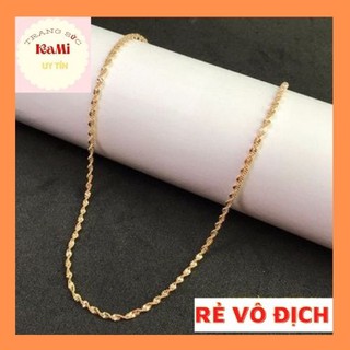 RẺ VÔ ĐỊCH Dây chuyền xoắn Lam mạ vàng 18K thời trang