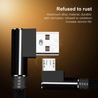 Dây Cáp Sạc Nhanh Micro USB 90 Độ 1m 2m 3m Cho iphone type-c Android