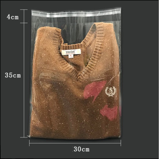 1KG túi opp dán miệng size to đựng quần áo (Có màng ngọc + lổ treo và không màng ngọc)