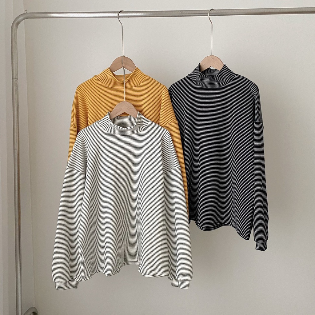 Áo nỉ len kẻ cổ 3p Simbabo | BigBuy360 - bigbuy360.vn