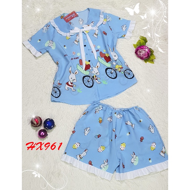 Bộ Đồ Ngủ Nữ Tiểu Thư Cộc Đùi Bộ Mặc Nhà Chất Lụa 100D Mềm Mát Thoải Mái Dễ Thương- MOMOSA