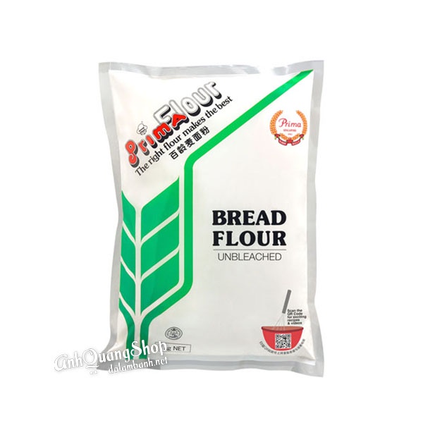 Bột bread four Prima màu xanh lá gói 1kg