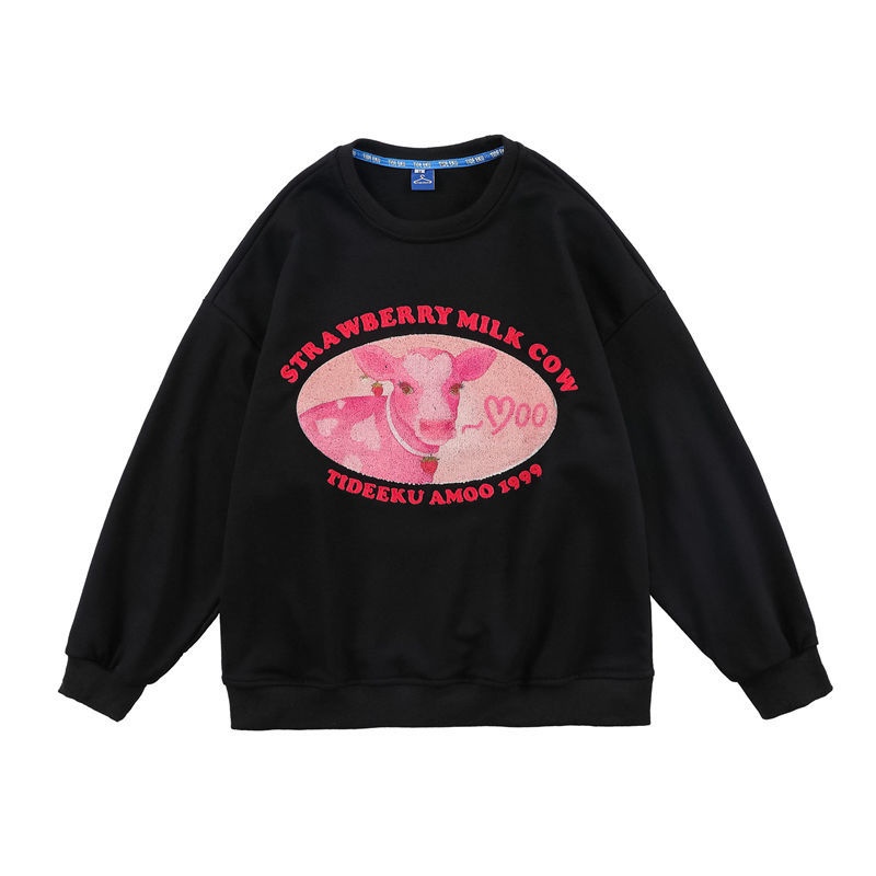 Áo Sweater dáng rộng in hình quả bơ dễ thương thời trang xuân thu cho nữ