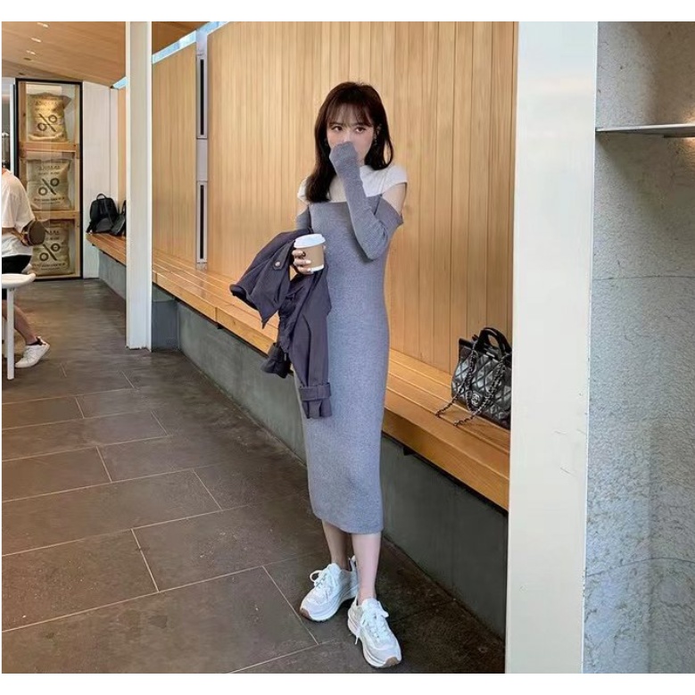 Đầm Dệt Kim Thiết Kế Mới Thời Trang Mùa Thu Theo Phong Cách Pháp Cho Nữ