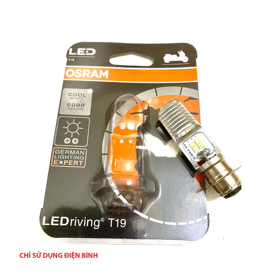 Bóng đèn pha Led Osram cắm như bóng zin chân H4, T19