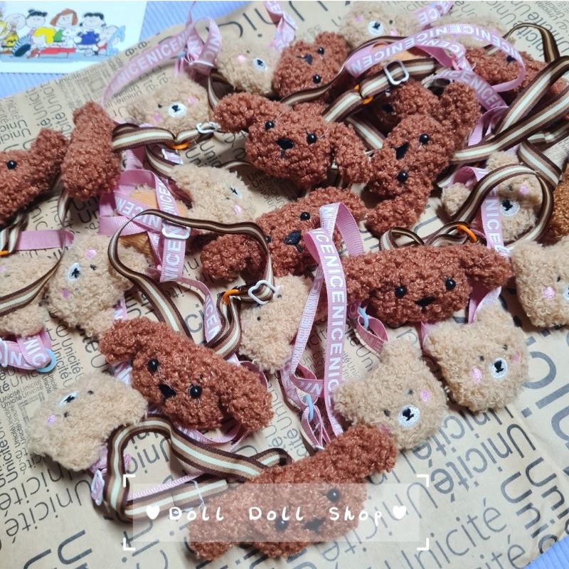 Túi đeo chéo gấu cho doll 15cm , 20cm