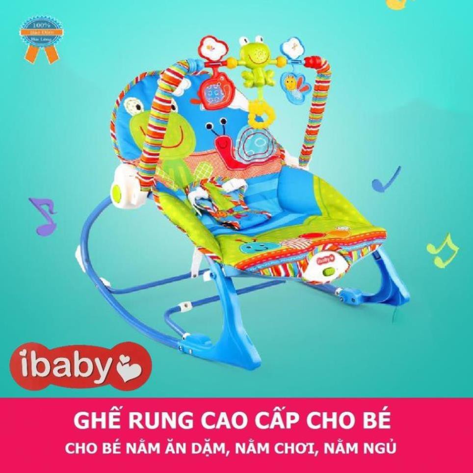 [ TRỢ GIÁ ] Ghế Rung Cho Bé Hàng Xuất Khẩu Cao Cấp Có Nhạc Vui Nhộn, Chế Độ Rung Nhẹ Nhàng Giúp Bé Chơi Ngủ Ngoan