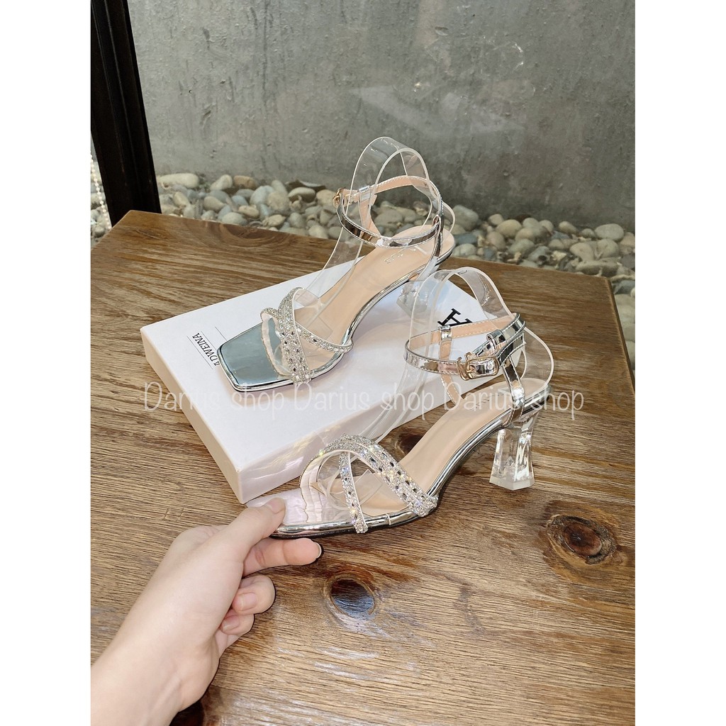 giày SANDAL quai chéo gót trong - K101
