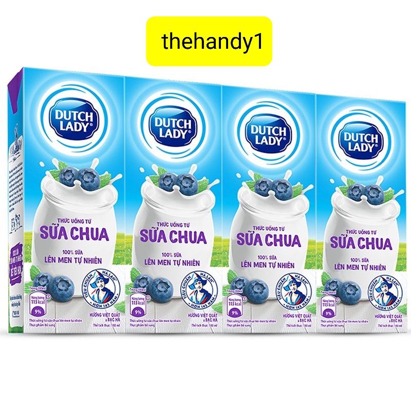 Lốc 4 HỘP 180ML Sữa chua uống CÔ GÁI HÀ LAN DUTCH LADY