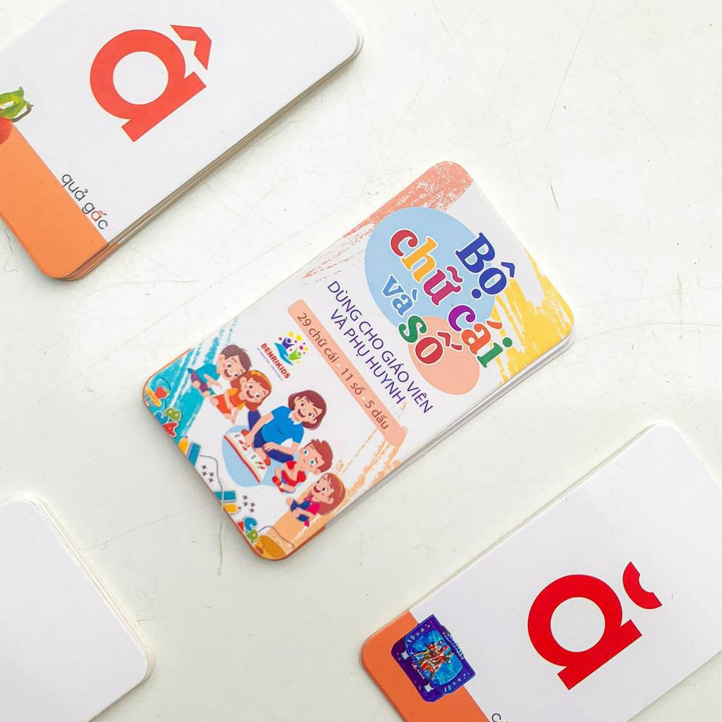 Bộ Thẻ Flascard, Giáo Cụ Montessori Cho Bé Học Chữ Cái, Số Đếm Và Luyện Viết Từ Sớm