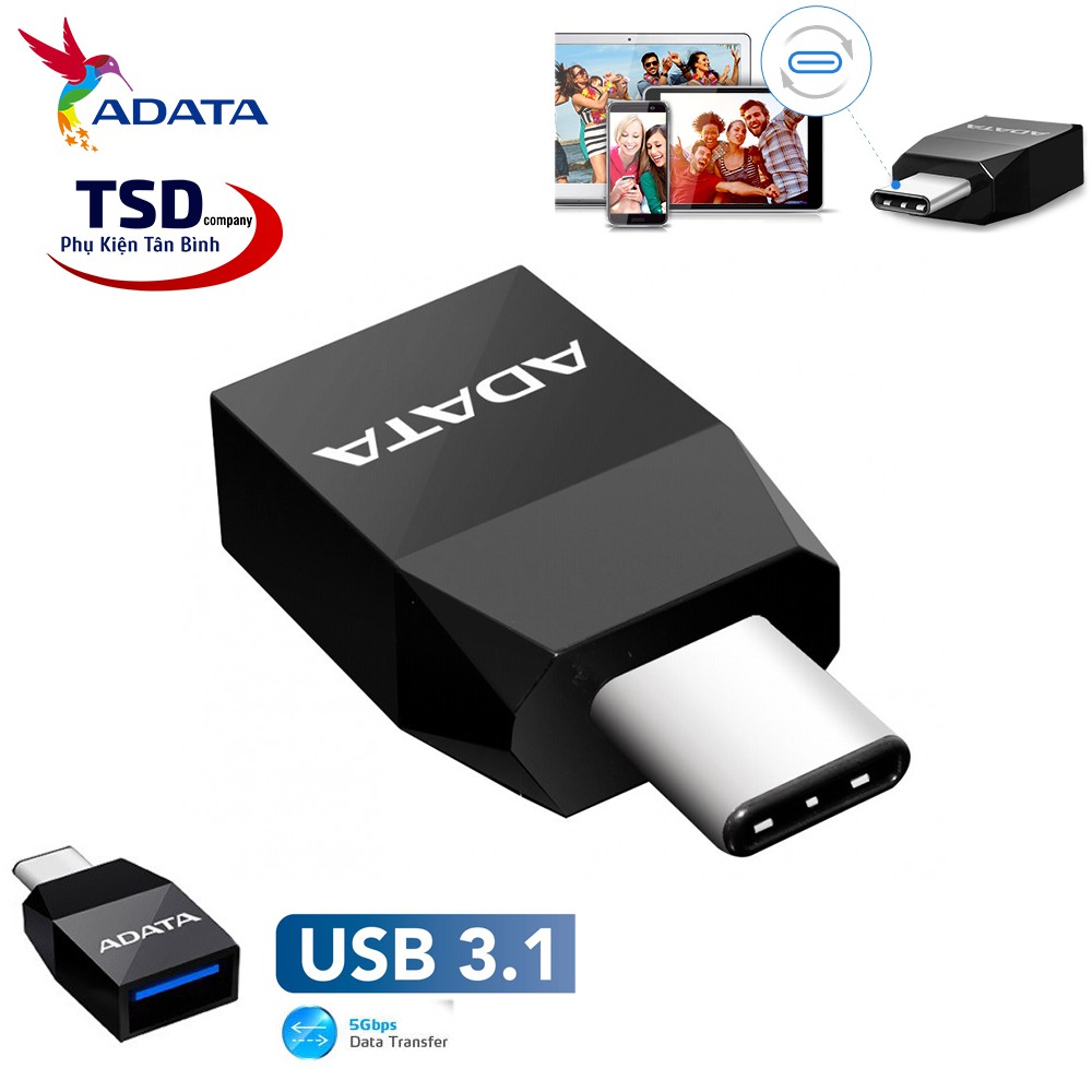 Đầu Chuyển Type C Sang USB 3.1 Chính Hãng Adata