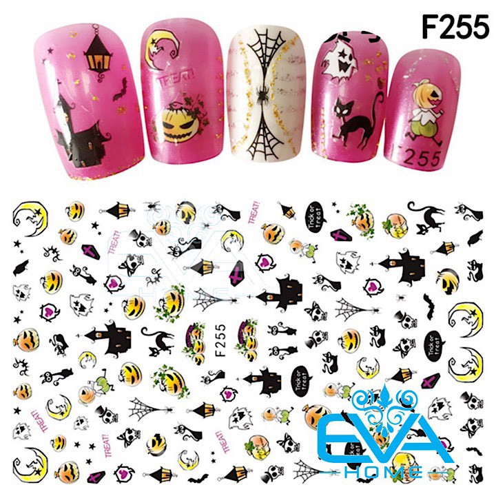 Miếng Dán Móng Tay 3D Nail Sticker Tráng Trí Lễ Hội Ma Quỷ Halloween F255