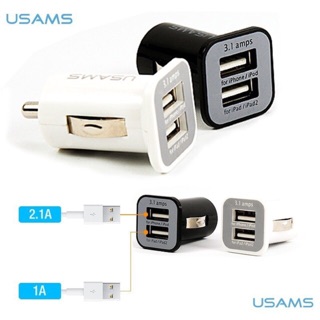 [GIÁ SIÊU RẺ] Sạc USB cho xe ô tô USAMS 2 cổng USB – Tẩu sạc cho xe ô tô xe hơi