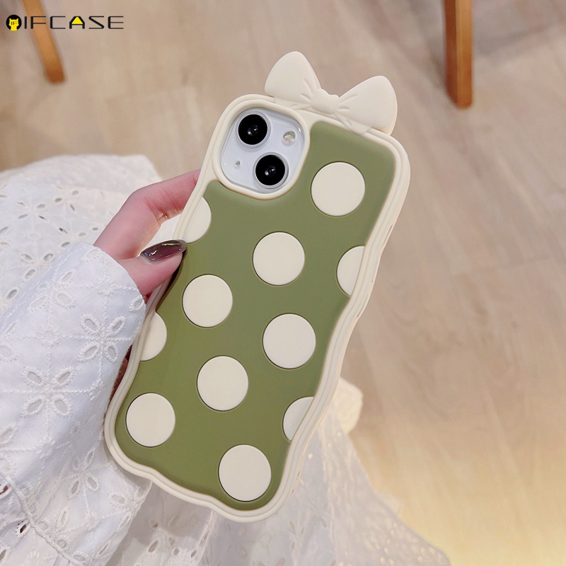 Ốp Điện Thoại Silicone Mềm Chống Sốc Họa Tiết Chấm Bi 3D Cho iPhone 13 12 11 Pro Max XS Max XR X 7 8 Plus