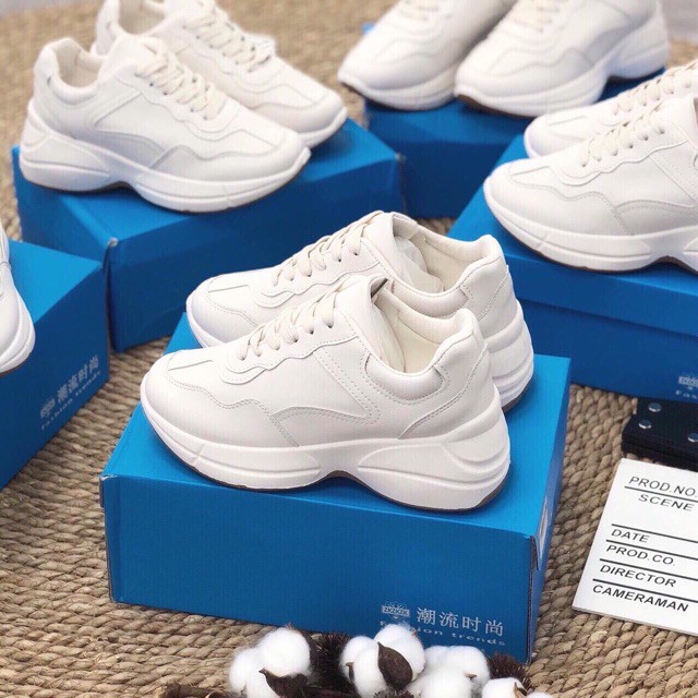 Giày thể thao sneaker trắng đế nâu fullbox hàng quảng châu cao cấp