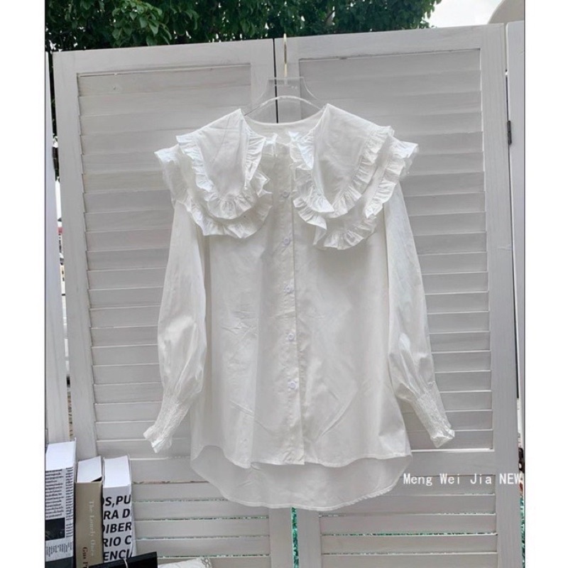 Áo sơ mi Trắng cổ bèo tiểu thư - Mã 103 | BigBuy360 - bigbuy360.vn