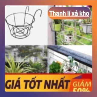 [TT1205] Giỏ sắt treo chậu cây BAN CÔNG, HÀNG RÀO (Sắt sơn tĩnh điện)