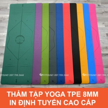 [FREESHIP❤️]Thảm tập YOGA Định Tuyến_thảm tập GYM TPE 2 lớp siêu bền 6mm và 8mm Chuyên Cho Phòng Tập