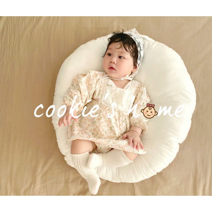 [Cookie'sHome x Royal Dress] Body cho bé gái sơ sinh coton phong cách Korea Hoàng gia mặc thôi nôi chụp hình studio