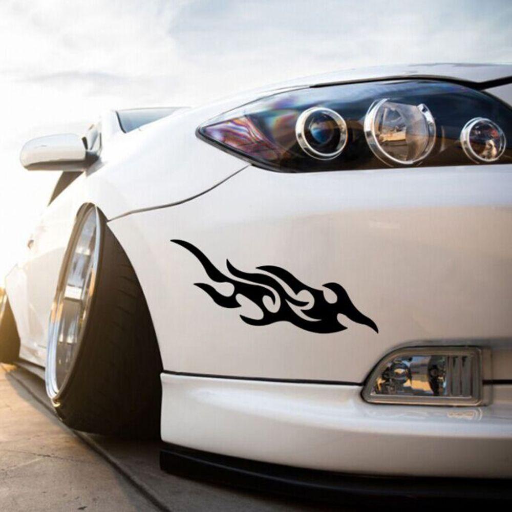 SUYO Bộ 2 Sticker Dán Xe Hơi Hình Ngọn Lửa