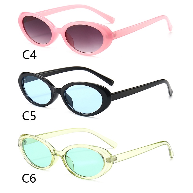Kính Mát Gọng Oval Nhỏ Chống Tia UV Thời Trang Âu Mỹ Cho Nam Nữ