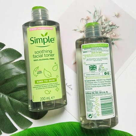 Toner simple, nước hoa hồng dưỡng ẩm 200ml