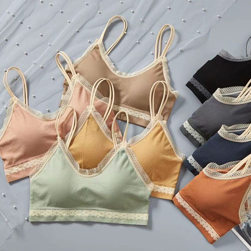 Áo lót thể thao hai dây màu trơn thời trang gợi cảm cho nữ