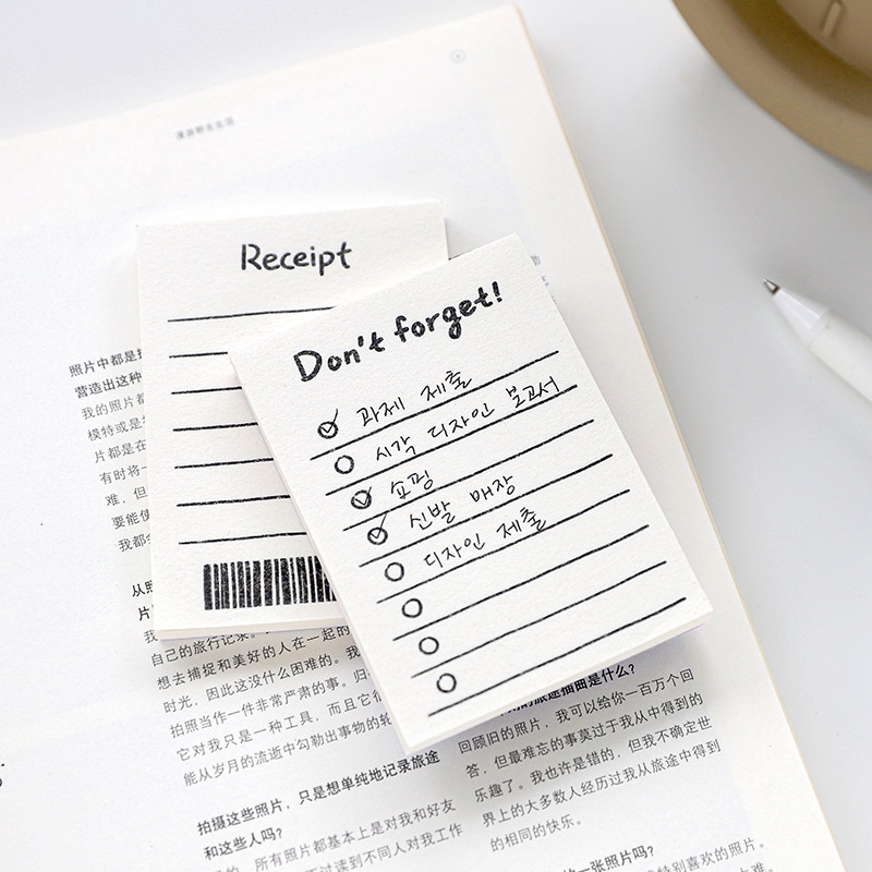 50 Giấy dán ghi chú có thể xé rời làm sổ tay kế hoạch dễ thương cho học sinh