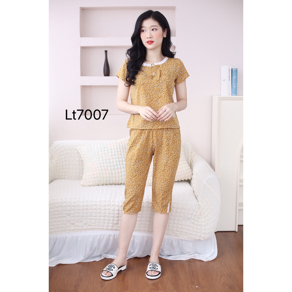 Quần áo ngủ nữ mặc nhà đẹp chất lụa thái mềm mát | BigBuy360 - bigbuy360.vn