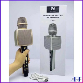 Micro Karaoke YS 92 Cao Cấp, mic karaoke bluetooth Loại 1, To, BH 3 tháng, bass trầm ấm-Tainghetomi