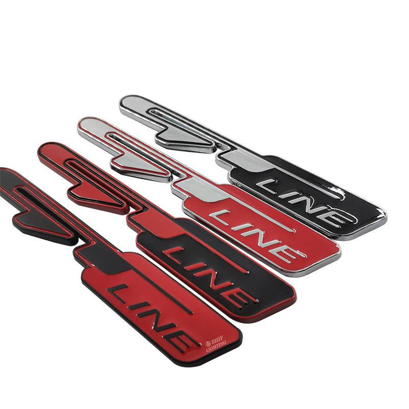 Miếng dán logo GT LINE bằng kim loại dành cho trang trí xe hơi