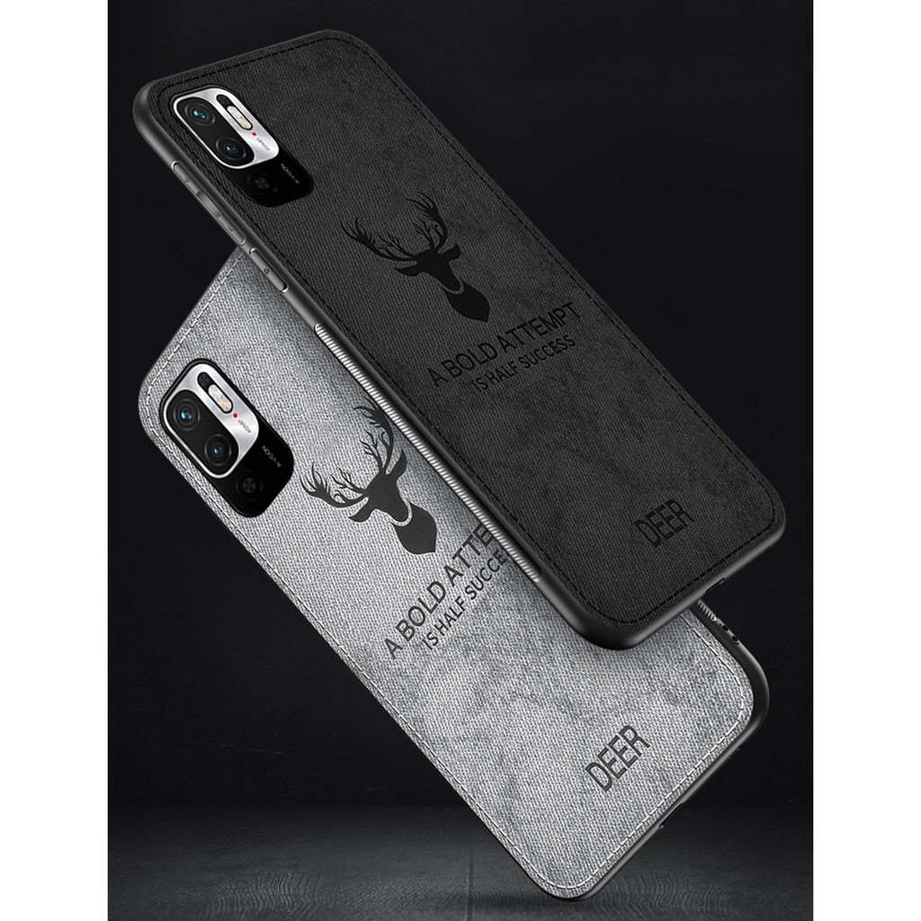 Ốp lưng Redmi Note 10 / 10s vải đầu hươu thời trang cao cấp ôm khít máy