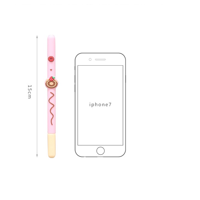 Bút Mực Gel Màu Đen Ngòi 0.5mm / 5 Kiểu Dáng Họa Tiết Trái Cây / Sô Cô La Hoạt Hình