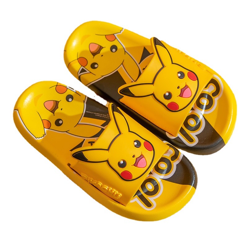 Dép Sandal Unisex Thoáng Khí Chống Trượt In Hình Pokemon/Pikachu Cho Bé Trai/Gái