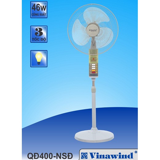 [SỈ-LẺ] Quạt cây Vinawind QĐ400X-MS, sải cánh 400mm, Điện cơ Thống Nhất CHÍNH HÃNG